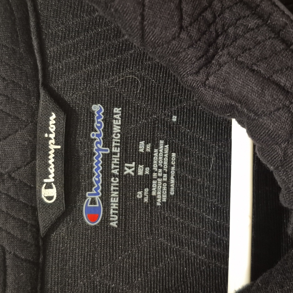 Champion Button Black Quilted Jacket XL - Picture 4 of 6